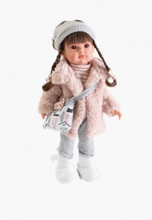 Кукла Munecas Dolls Antonio Juan девочка Фанни в сером, 45 см, виниловая. Цвет: серый