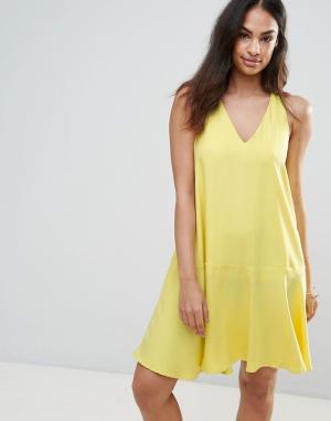 Свободное платье -Желтый FRNCH