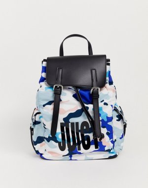 Рюкзак с камуфляжным принтом -Синий Juicy Couture