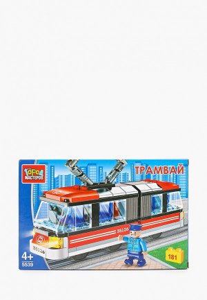 Конструктор Город Мастеров «Трамвай с гармошкой», 181 деталей. Цвет: разноцветный
