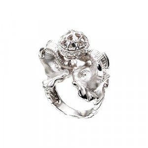 Перстень Саванна К-25034, серебро, 925 проба, родирование, фианит, размер 18.5, серебряный Альдзена. Цвет: серебристый