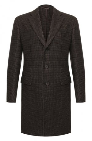 Шерстяное пальто Brioni. Цвет: коричневый