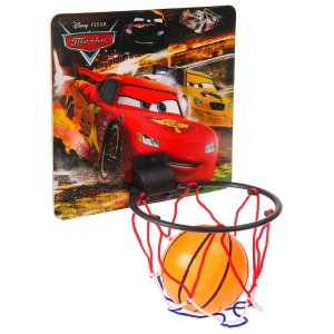 Баскетбольный набор с мячом, диаметр мяча 8 см, кольца 13,5 тачки Disney. Цвет: разноцветный