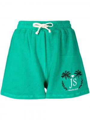 Drawstring terry-cloth shorts Joshua Sanders. Цвет: зеленый