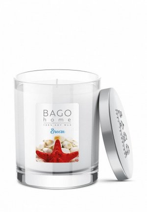 Свеча ароматическая Bago Home в стекле Бриз 132 г. Цвет: белый