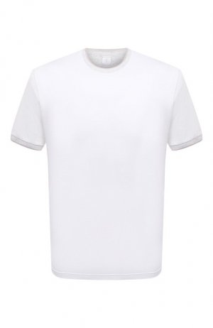 Хлопковая футболка Eleventy Platinum. Цвет: белый