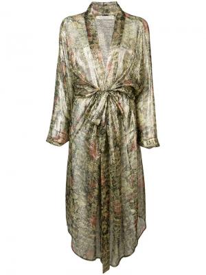 Пиджак-кимоно с цветочным принтом Mes Demoiselles. Цвет: нейтральные цвета