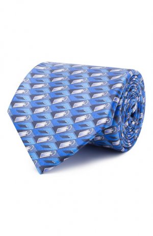 Шелковый галстук Zilli. Цвет: синий