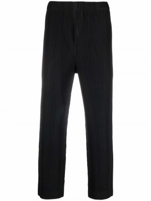 Плиссированные брюки чинос Homme Plissé Issey Miyake. Цвет: черный