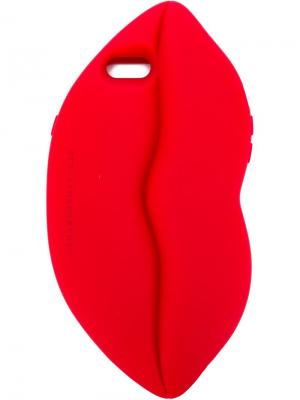 Чехол для iPhone 6 в форме губ Stella McCartney. Цвет: красный