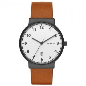 Наручные часы SKW6297, серый SKAGEN. Цвет: коричневый