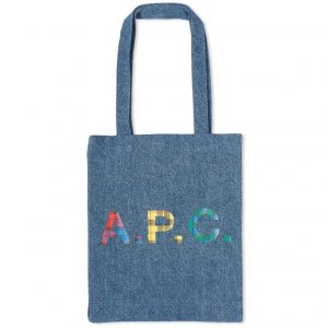 Джинсовая большая сумка с логотипом apc lou tartan, вымытый индиго A.P.C.