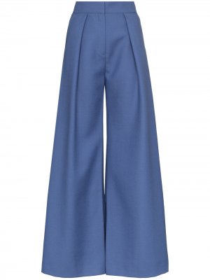 Расклешенные брюки Vika Gazinskaya. Цвет: синий