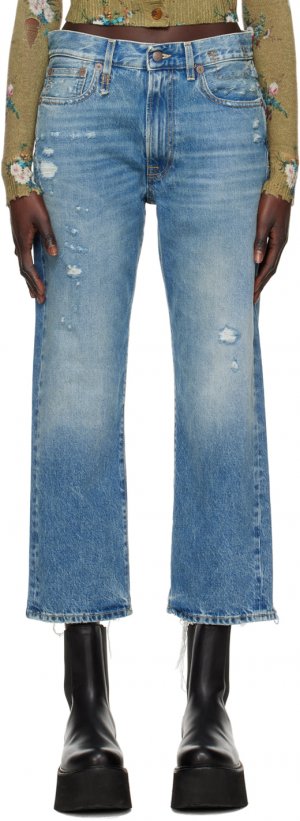 Синие джинсы-бойфренды R13
