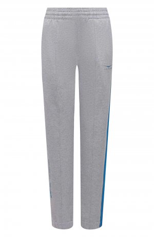 Хлопковые брюки Helmut Lang. Цвет: серый