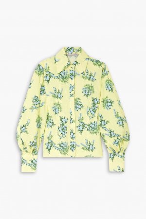 Блузка из хлопчатобумажной ткани с цветочным принтом Raven в швейцарский горошек EMILIA WICKSTEAD, зеленый Wickstead