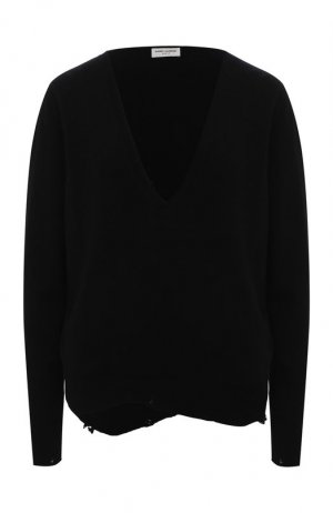 Кашемировый пуловер Saint Laurent. Цвет: чёрный