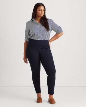 Женские узкие брюки больших размеров, темно-синий Lauren Ralph. Цвет: синий
