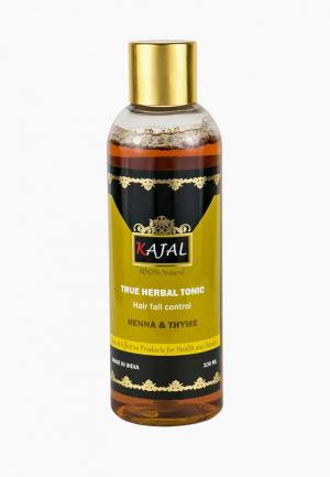 Лосьон для волос Kajal Травяной Хна и Тимьян (без спирта), 100 мл. Цвет: коричневый