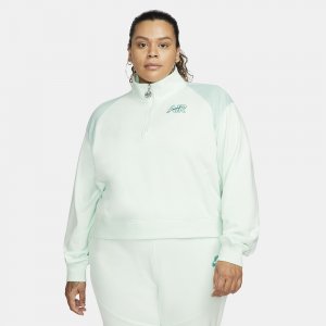 Женская толстовка Sportswear Air 1/4-Zip Fleece Top Nike. Цвет: бирюзовый