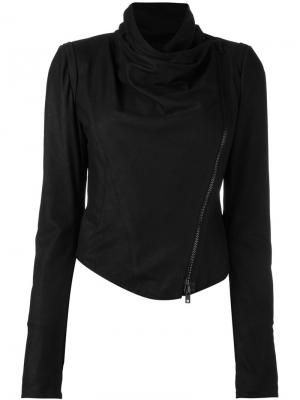 Укороченная байкерская куртка Isabel Benenato. Цвет: чёрный