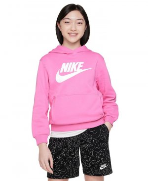 Флисовая толстовка Club для спортивной одежды больших детей , розовый Nike