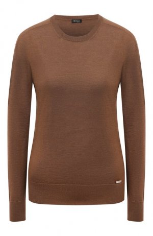 Пуловер из кашемира и шелка Kiton. Цвет: коричневый