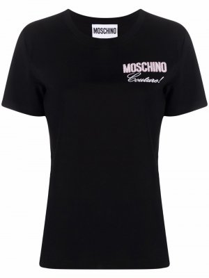 Logo-print short-sleeve T-shirt Moschino. Цвет: черный