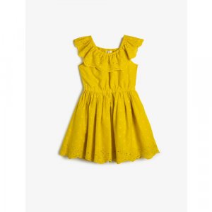 Платье, размер 146/152, желтый KOTON. Цвет: желтый/желтый