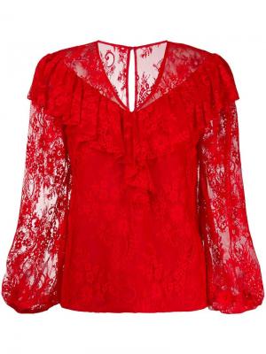 Lace pattern blouse Three Floor. Цвет: красный
