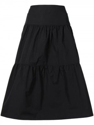 Ярусная юбка с завышенной талией Atlantique Ascoli. Цвет: черный