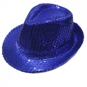 Карнавальная шляпа с пайетками Диско, цвет синий Happy Pirate