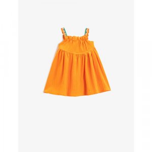 Платье , размер 9-12 месяцев, оранжевый KOTON. Цвет: оранжевый