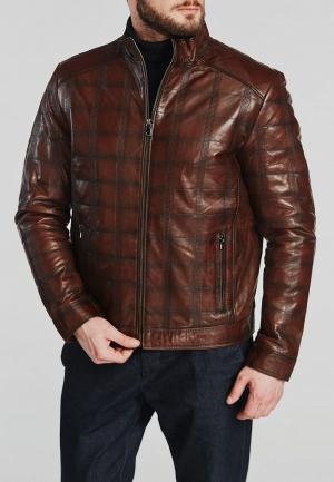 Куртка кожаная Mondial MP002XM0YJCS. Цвет: коричневый