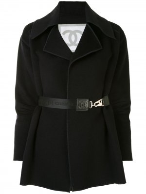 Пальто Sports 2004-го года с поясом Chanel Pre-Owned. Цвет: черный