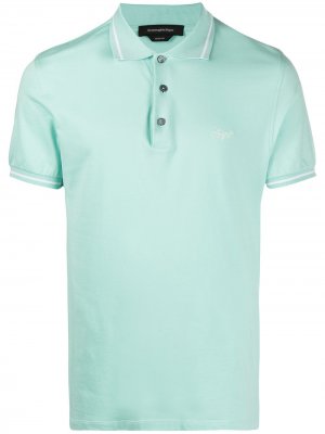 Рубашка поло с короткими рукавами Z Zegna. Цвет: зеленый