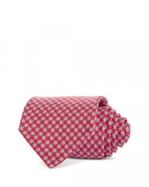 Классический шелковый галстук с черепаховым принтом , цвет Red Ferragamo