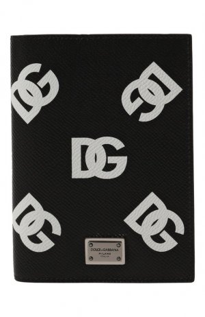 Кожаная обложка для паспорта Dolce & Gabbana. Цвет: чёрный