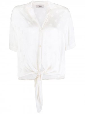 Блузка с принтом Laneus. Цвет: белый