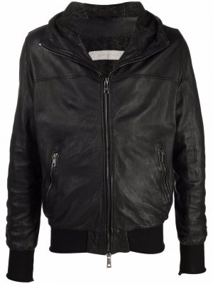 Куртка на молнии с капюшоном Giorgio Brato. Цвет: черный