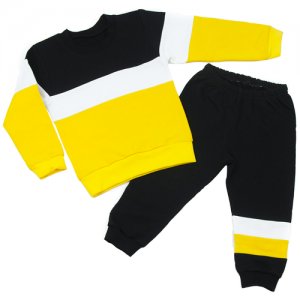 Костюм алиса, размер 98, черный/белый/желтый АЛИСА. Цвет: желтый/черный/белый