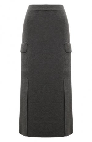 Шерстяная юбка MRZ. Цвет: серый