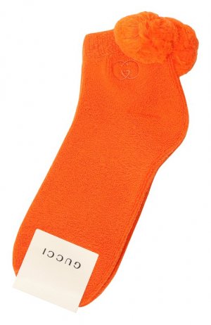 Хлопковые носки Gucci. Цвет: оранжевый