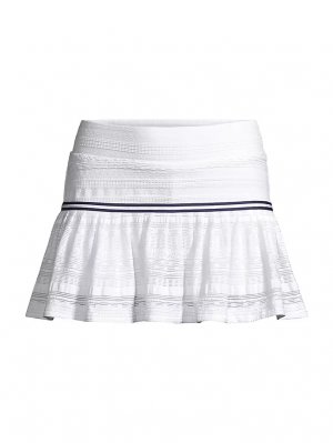 Теннисная юбка со складками и кружевом L'Etoile Sport, белый L'Etoile Sport