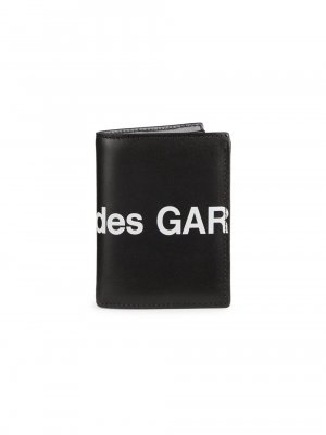 Огромный кожаный бумажник с логотипом , черный Comme des Garçons