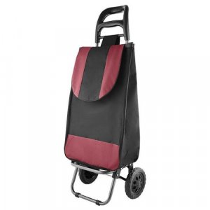 Сумка-тележка тележка для багажа , 3 л, 34х95х28 см, черный, красный DELTA. Цвет: черный/красный