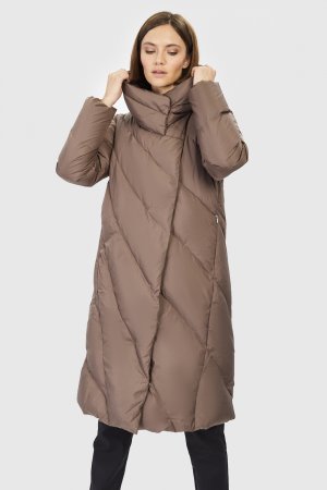 Пуховик-пальто женский B001898 коричневый XXL Baon. Цвет: коричневый