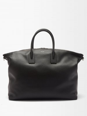 Кожаная дорожная сумка с двойной молнией , черный Saint Laurent
