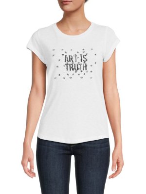 Узкая футболка Art Is Truth , цвет Blanc Zadig & Voltaire