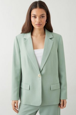 Миниатюрный пиджак прямого кроя , зеленый Dorothy Perkins